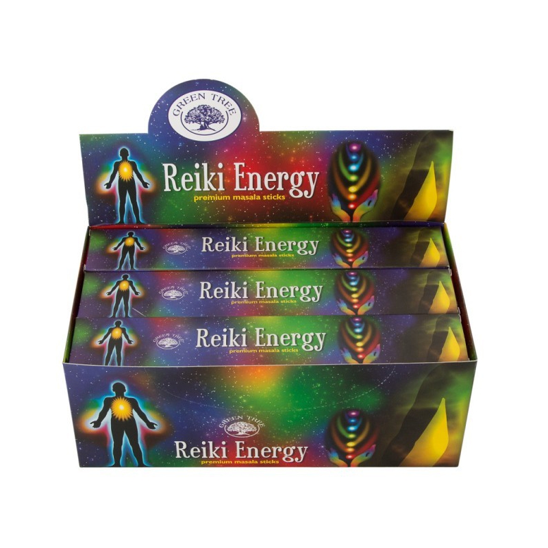 12 packs of Reiki Energy incense (Green Tree)