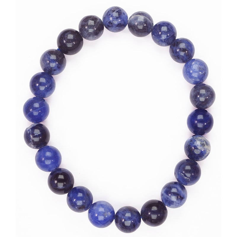 Bracelet perles rondes Sodalite (8mm)