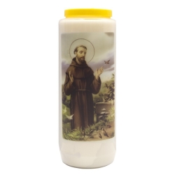 Novena candle Saint Francis of Assisi