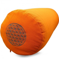 Bolster canvas Flower of Life orange