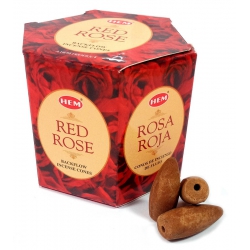 Red Rose backflow incense cones (HEM)