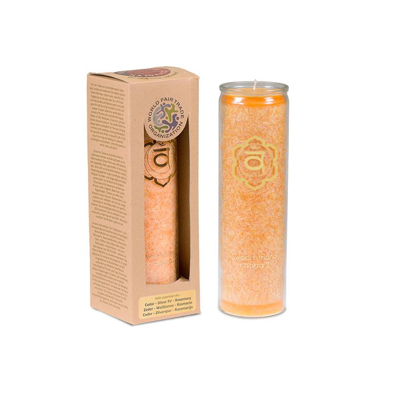 Chakra scented candle in glass - 2nd Chakra (Swadhisthana)
