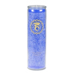 Bougie parfumée Chakra en verre - 5ème Chakra (Vishudda)