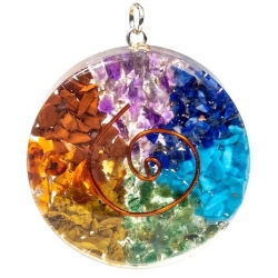 Orgonite pendant Chakra with spiral