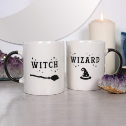 Hexe & Zauberer Becherset Witch & Wizard (weiß)