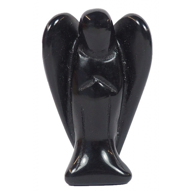 Obsidian gemstone angel 35mm