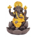 Ganesha backflow incense burner (gold/brown)