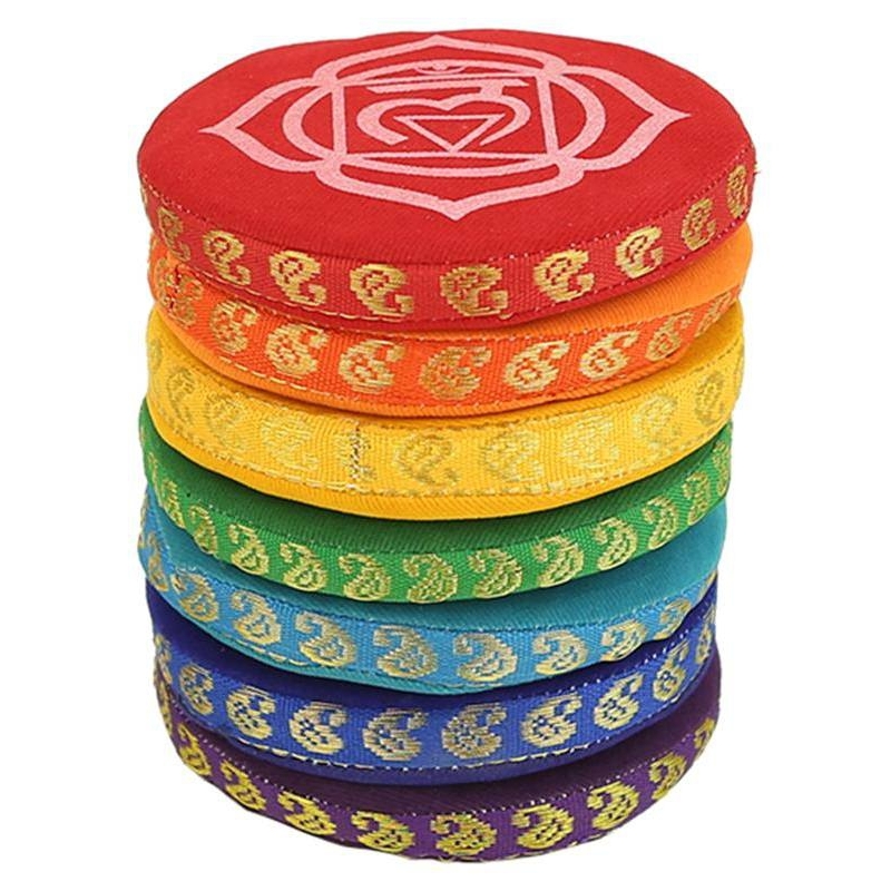 Klankschaal kussens 7 Chakra's (9.5cm)