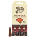 Native Soul White Sage & Dragon's Blood backflow incense cones (Green tree)