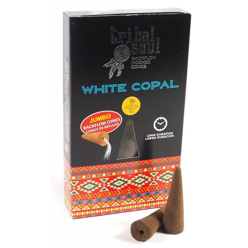 Tribal Soul White Copal backflow incense cones