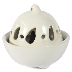 Cone incense burner Ceramic (white)