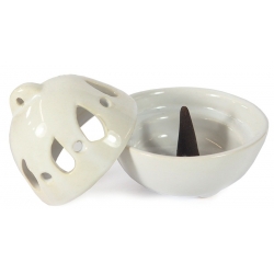Kegel-Weihrauchbrenner Keramik (Weiß)
