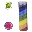 Rainbow candle odorless in glass 100 hours