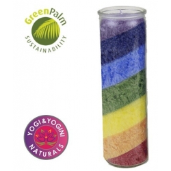 Regenboog chakra kaars (100 uur)