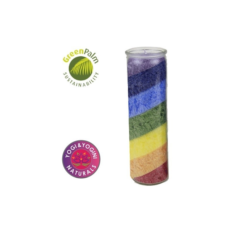 Rainbow candle odorless in glass (100 hours)