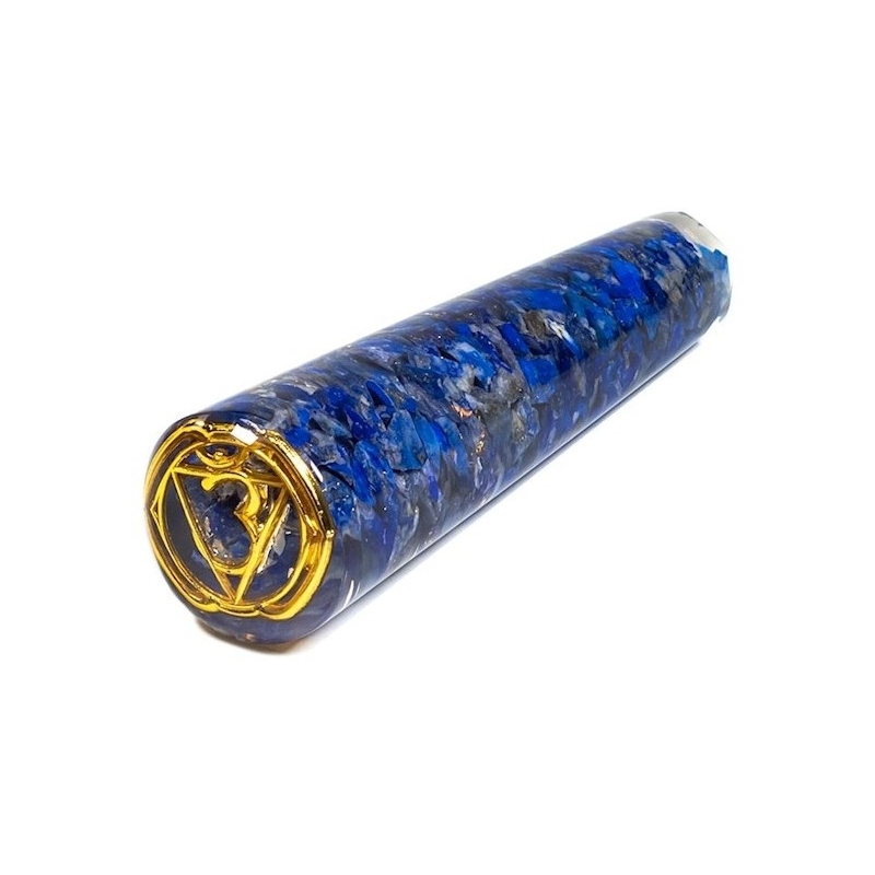 Orgonite massage wand Ajna Lapis lazuli
