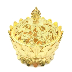 Incense burner Lotus gold colored (6cm)