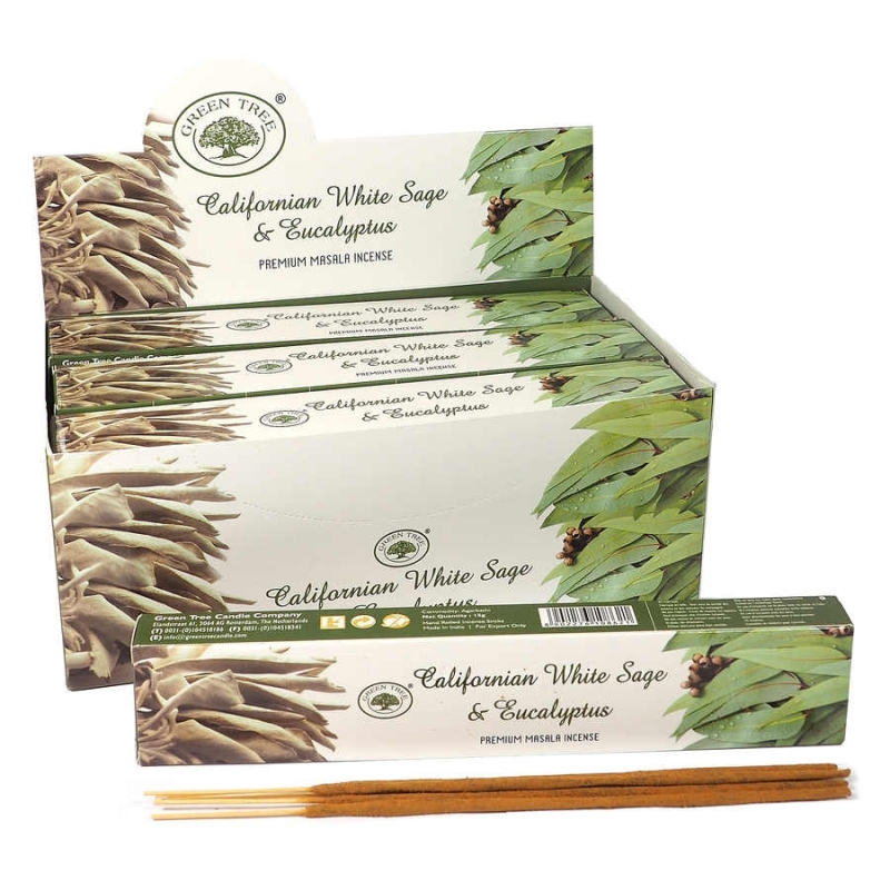 Green Tree Californian White Sage & Eucalyptus Weihrauch (12 Packungen)