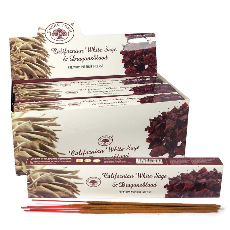 Californian White Sage & Dragonsblood Incense (Green Tree)