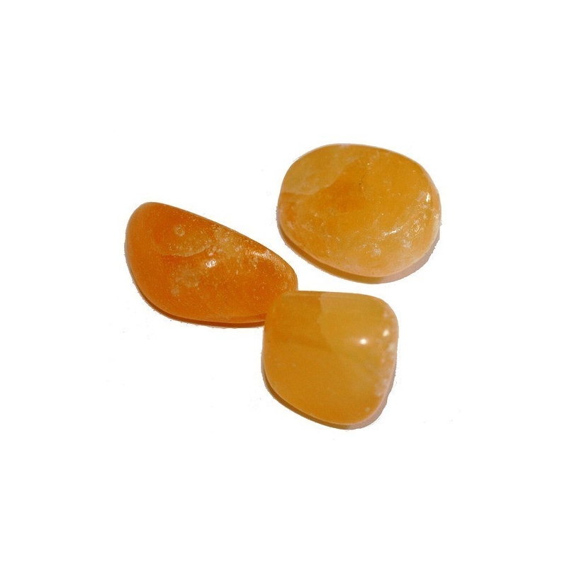 Oranje Calciet steen (getrommeld)