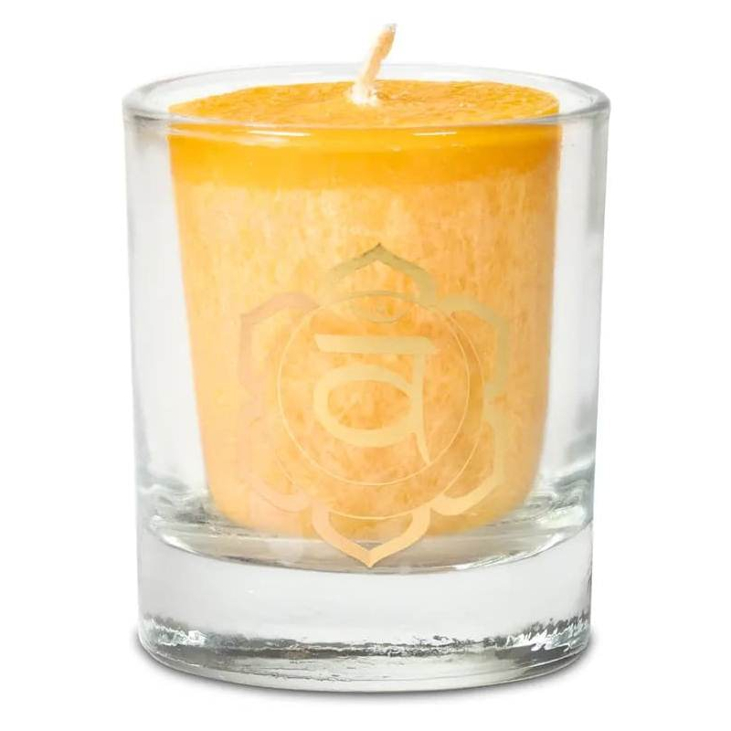 Votive scented candle 2nd chakra in gift box