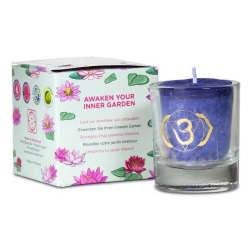 Bougie votive parfumée 6ème chakra en coffret cadeau