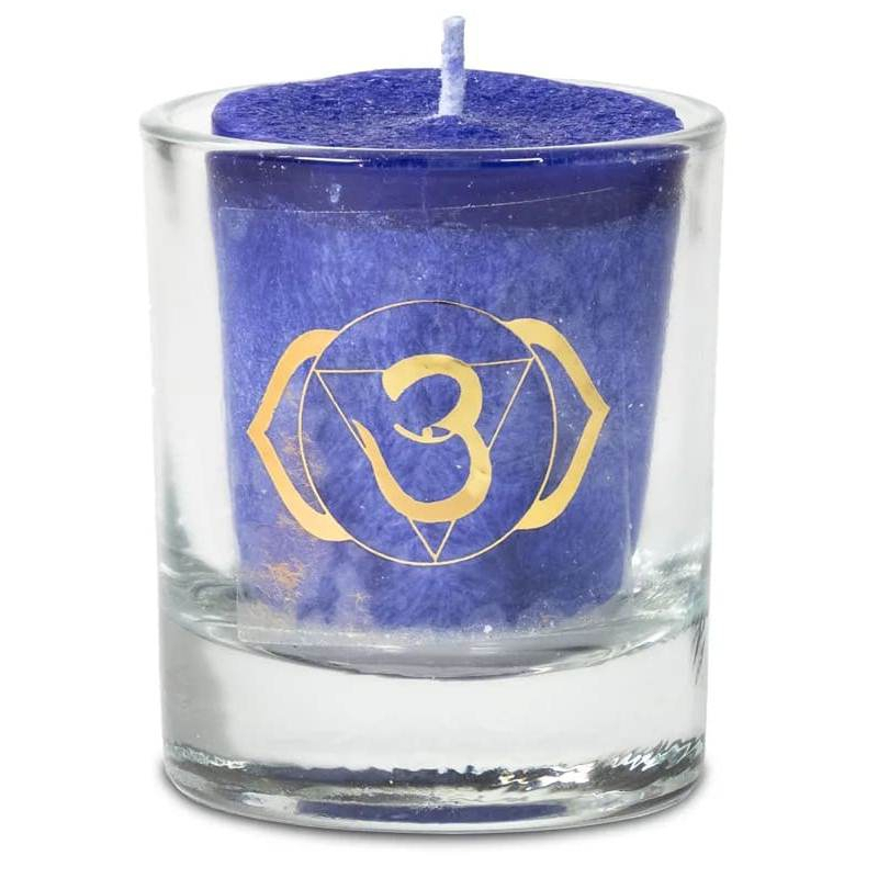 Bougie votive parfumée 6ème chakra en coffret cadeau