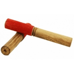 Klankschaal aanstrijkhout met suède (rood)