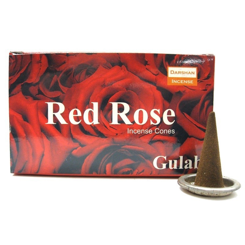 Rote Rose Kegel Weihrauch (Darshan)