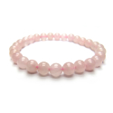 Bracelet quartz rose 6mm