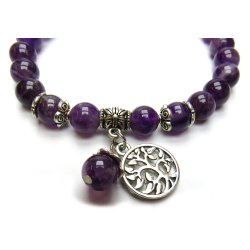 Amethist Tree of Life armband 8mm