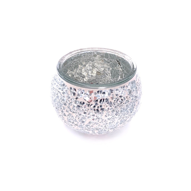 Mosaic tealight holder Silver