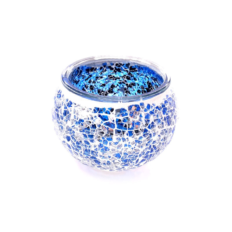 Mosaic tealight holder Dark Blue