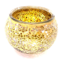 Mosaic tealight holder Yellow