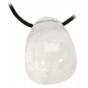 Rock crystal (A) drum drilled stone pendant