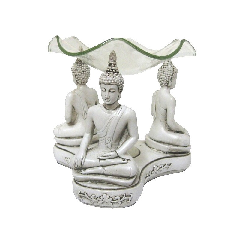 Thai Buddha oliebrander (wit)