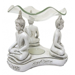 Thai Buddha oliebrander (wit)