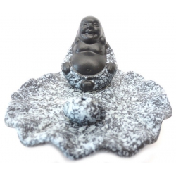 Wierookhouder - Lucky boeddha (grijs/zwart)