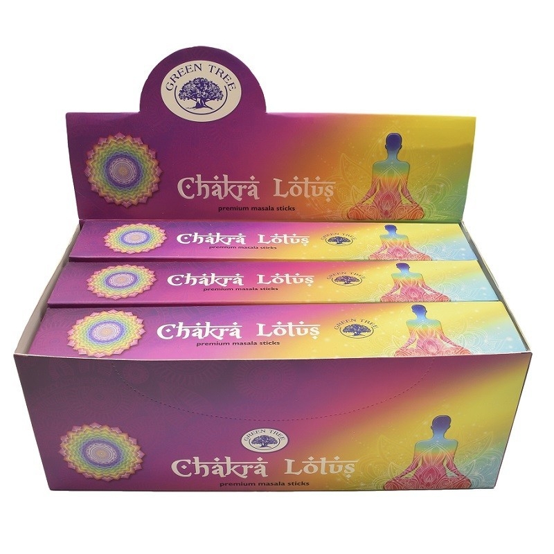 12 pakjes Chakra Lotus wierook (Green tree)