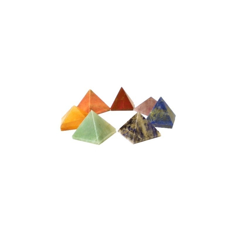 set 7 chakra piramide stenen (16575)