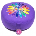 Meditatiekussen violet bloem geborduurd (8022)