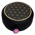 Meditation black / gold flower of life imprint ( 8040)