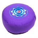 Coussin de méditation violet OHM brodé (8062)