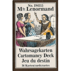 Mlle Lenormand fortune telling cards 1941 - Piatnik (UK, DE, FR)