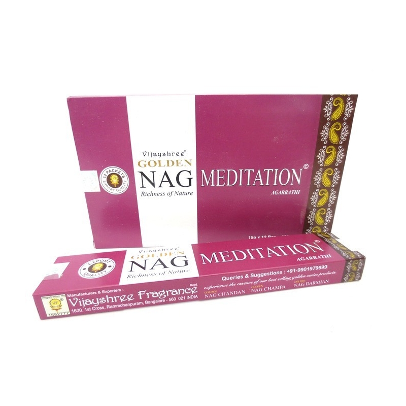12 paquets d'encens de méditation d'Or Nag