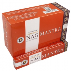 12 Packungen Golden Nag Mantra Weihrauch 15gr (Vijayshree)
