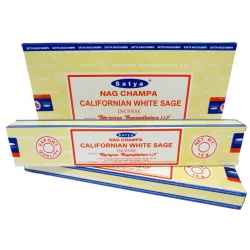 12 packs of Nag Champa Californian White Sage incense (Satya)