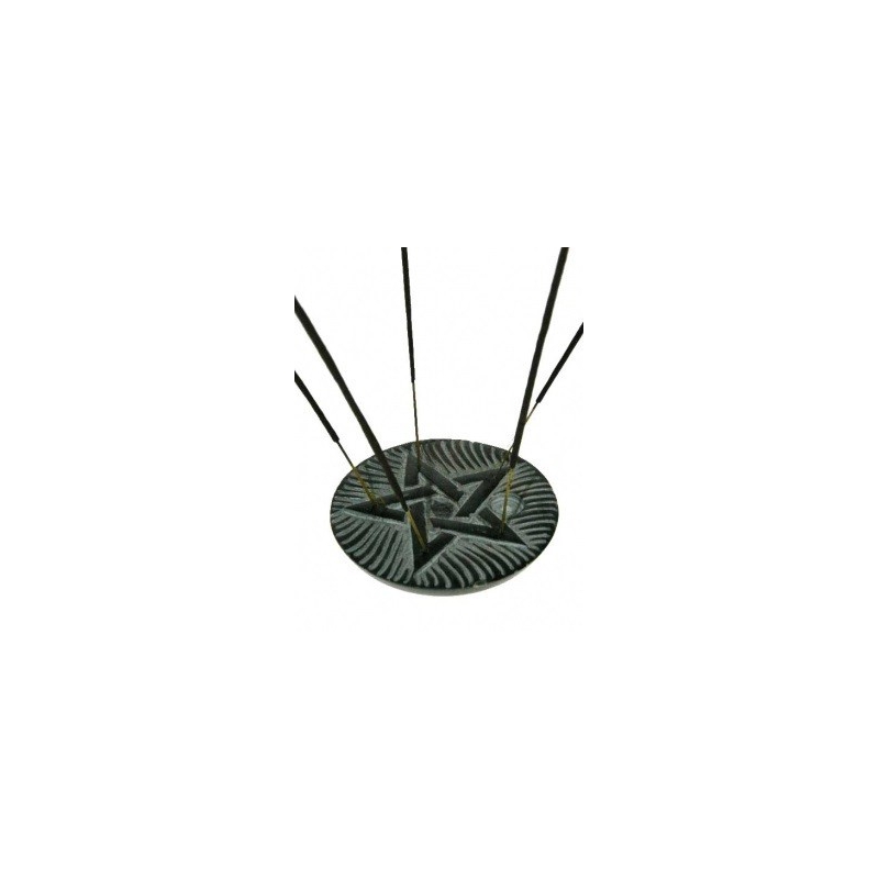 Incense burner Pentagram (black soapstone)