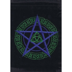 Pochette de tarot avec Pentagramme et Triquetra