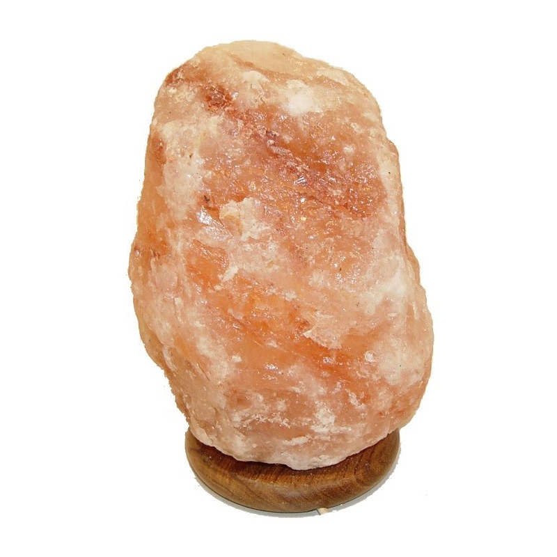 Salt lamp Himalaya with wooden feet 2 to 4 kg